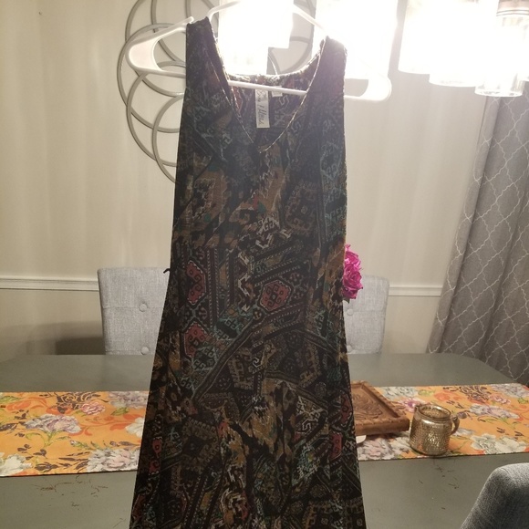 Emma Michelle flare,  multi color flare dress - Picture 1 of 3